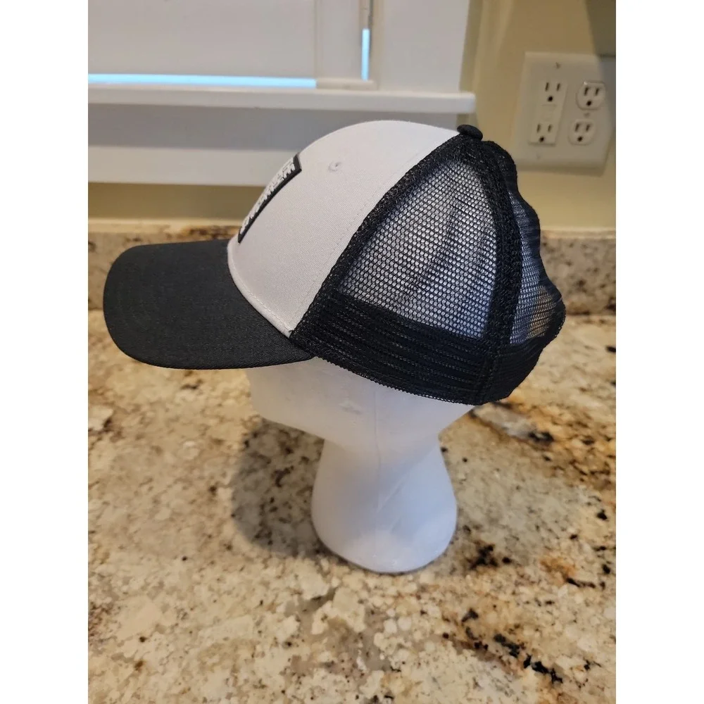 The North Face Outdoorsmen Hat Black White Snapback Patch.  New Without Tags